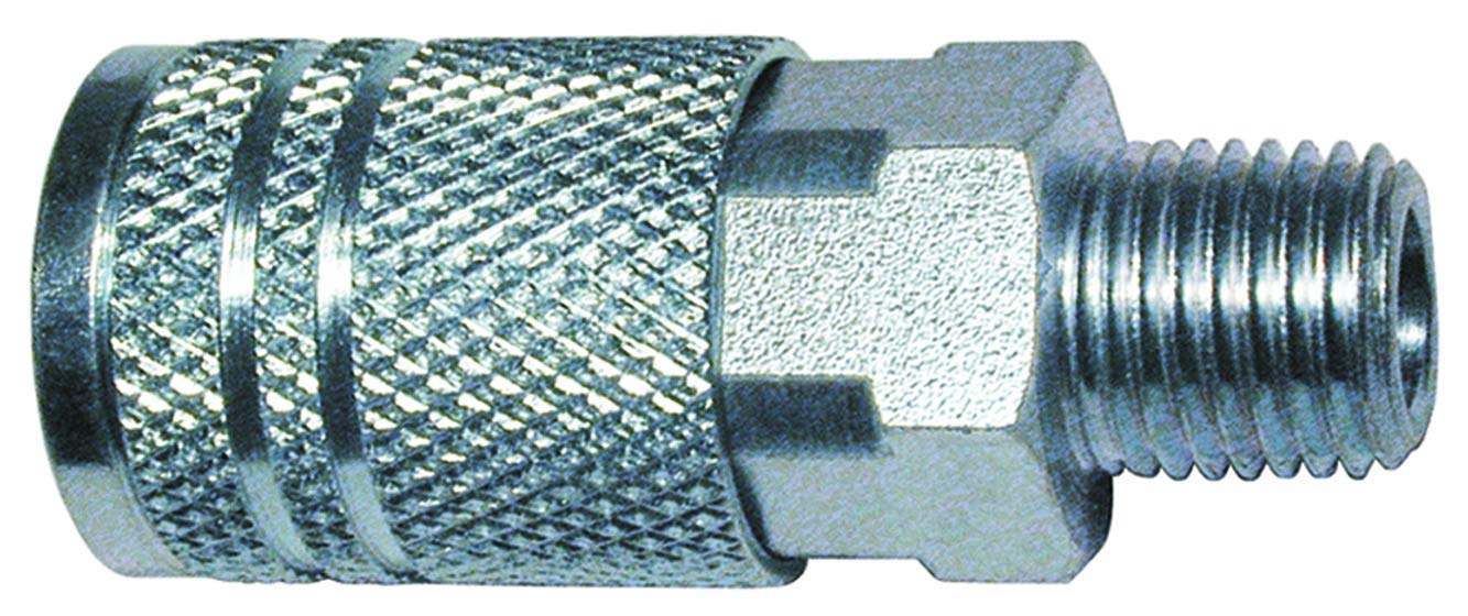 Coupler Amflo C21 en acier avec filetage 1/4 MNPT pour une étanchéité pneumatique totale