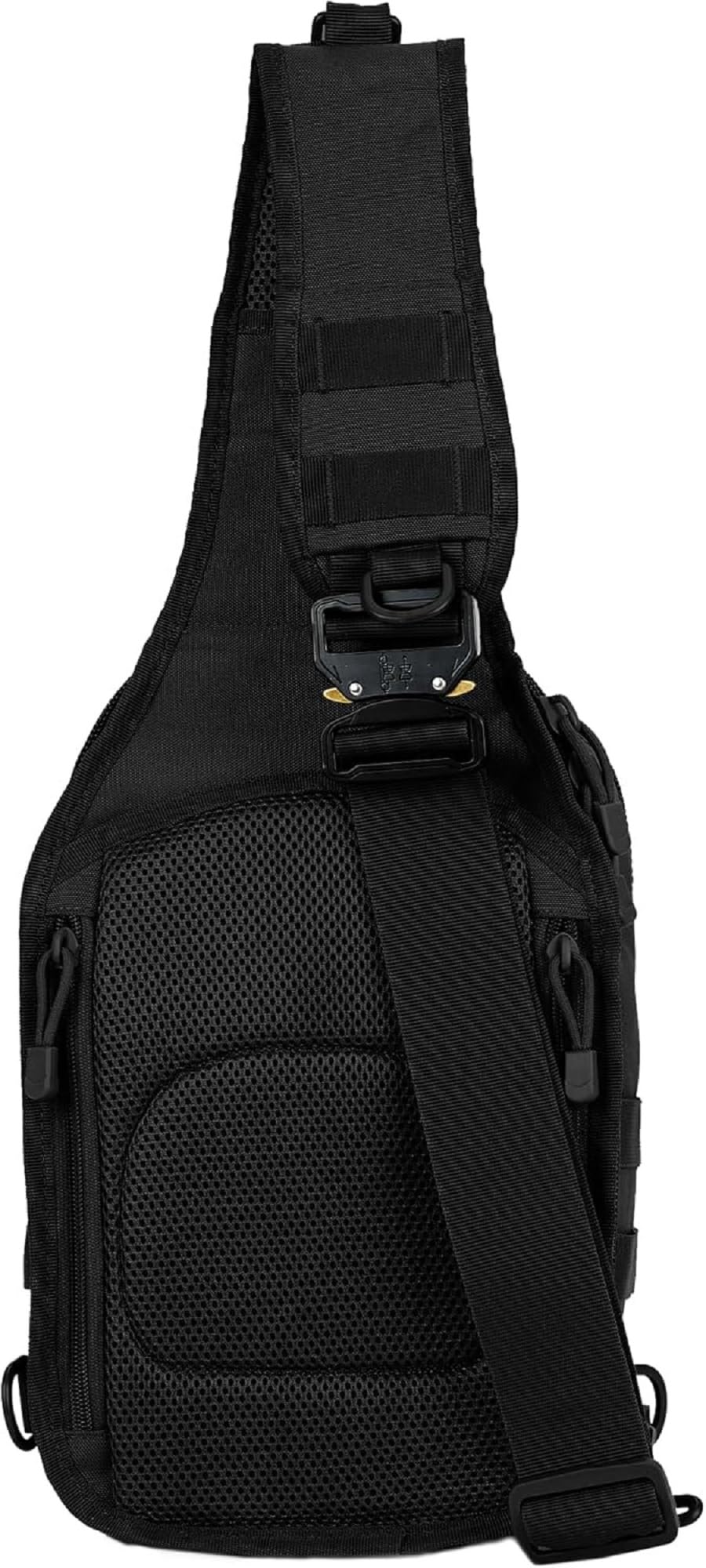 WOLF TACTICAL EDC Sling Bag - Concealed Carry Shoulder Bag for Range, Travel, Hiking, Outdoor Sports (Black)