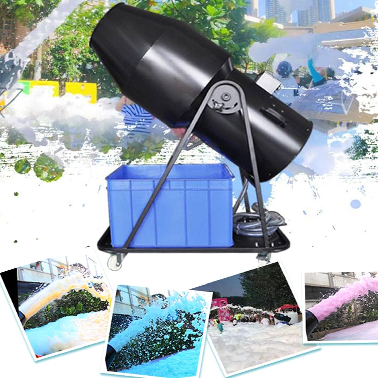 Foam Machine for Party, Large Party Foam Machine, 3000w Stage Foam Machine, 10-14m Spray Distance, Foam Party Machine for Outdoor Party Events Water Park Pool Party Business Celebrations
