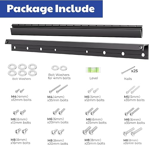 Miniatura 7 de Fulifix Paquete de 2 soportes de TV para paneles de yeso sin tachuelas para televisores de 22 a 55 pulgadas, soporte de pared de TV sin taladros de