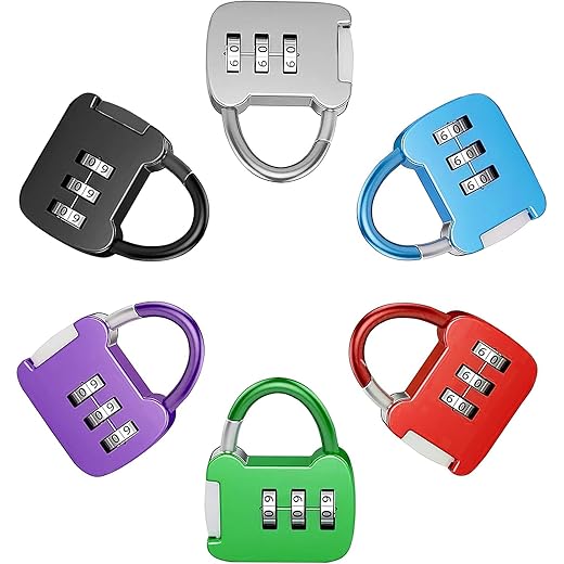 3 Digit Number Locks - 6 Pcs