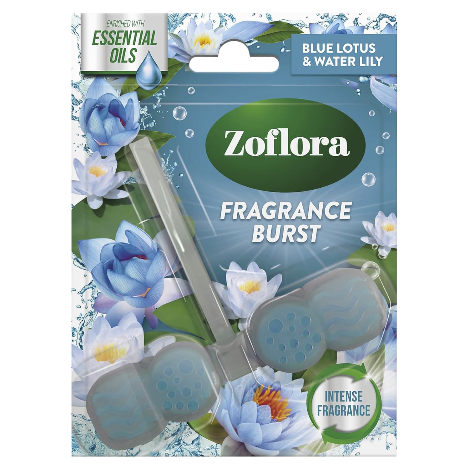Zoflora Blue Lotus & Waterlily トイレリムブロック (1パック)