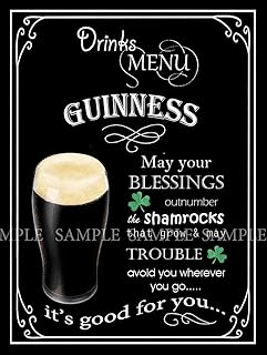 Pub Favorites" Guinness" - Bar - Cafe - Bistro - Home Pub - Metal Sign - 3 Sizes To Choose (8” X 6” 200 X 150 mm)