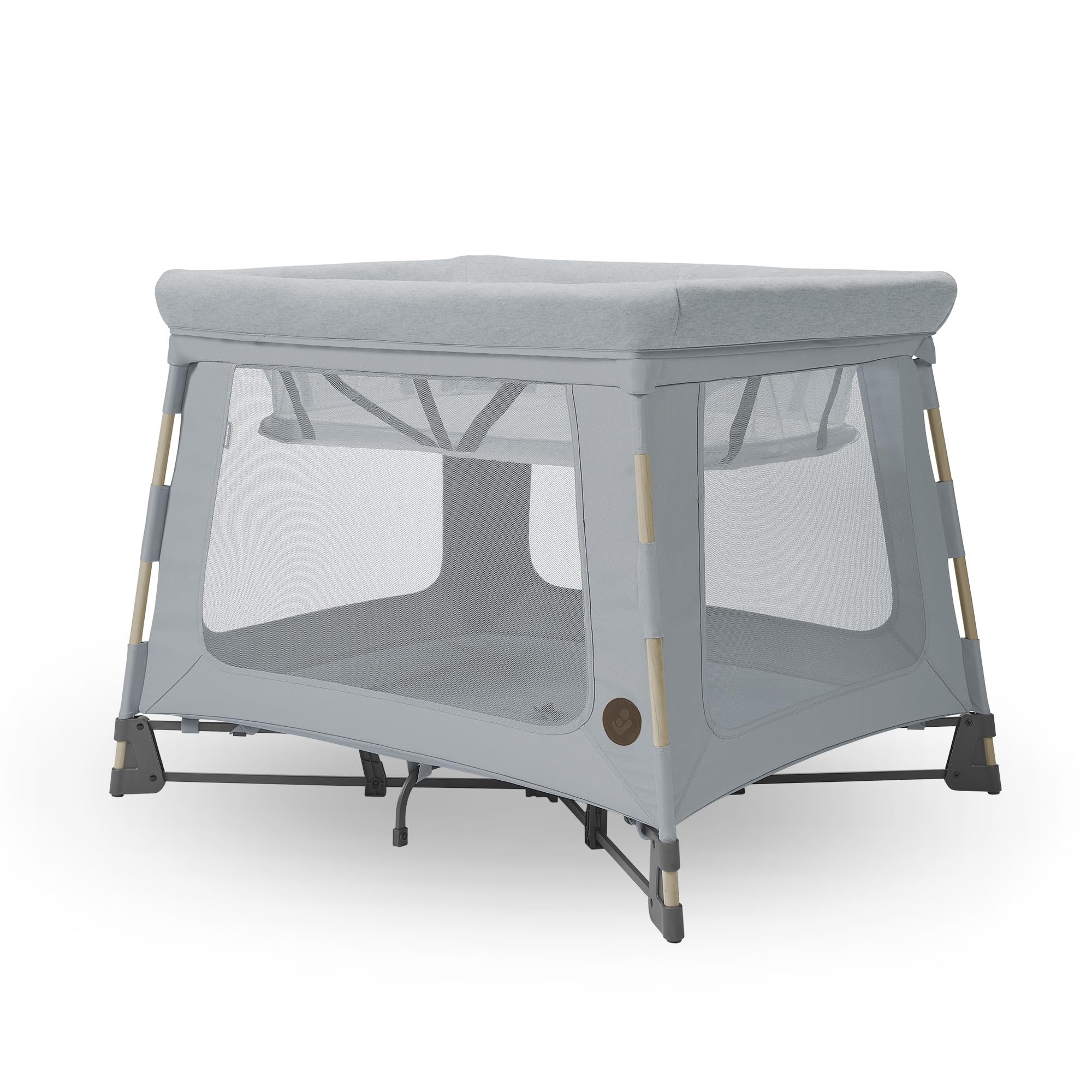 Maxi-Cosi Swift 3 en 1 Cuna de Viaje Bebe, 0-3.5 años, Máximo 15 kg, Parque Cuna Bebe, Colchón 2 en 1, Ligera, Plegado en 1 Segundo, Bolsa de Viaje, Eco Care, Beyond Grey