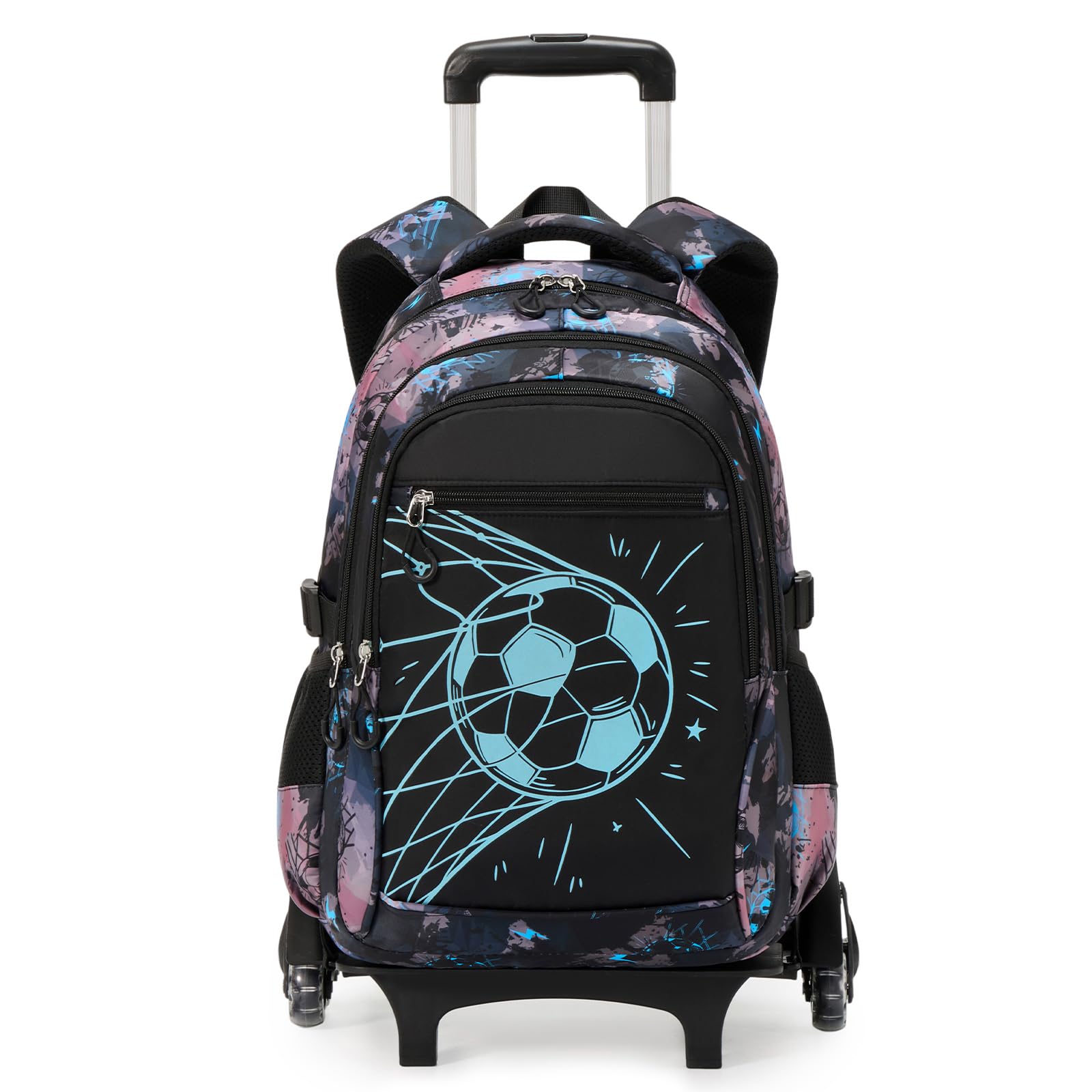 Amythe Zaino Trolley Scuola Elementare Medie Ragazzo Luminescente 6 Ruote