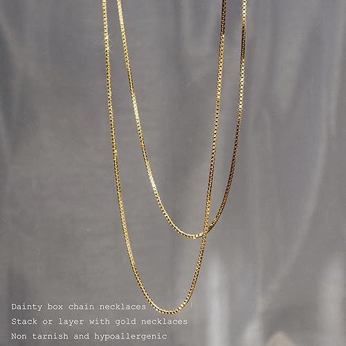 Miniatura 6 de CHESKY Collares de varias capas para mujer, collar de cadena chapado en oro de 14 quilates con eslabones cubanos, clip de papel, cierre de palanca