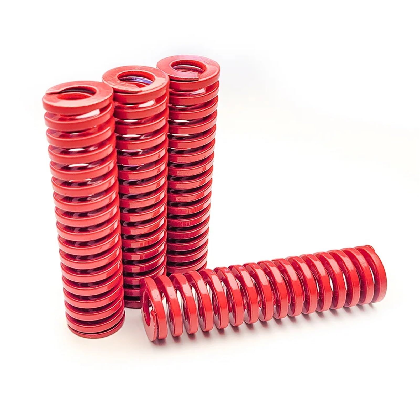 Molle a molla per stampaggio a spirale, in acciaio legato, colore rosso, a carico medio, 10 pezzi, diametro interno 8 mm, lunghezza 4 mm, lunghezza 20-100 mm (100 mm)
