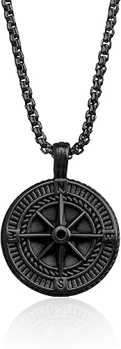 Spear Pendant Necklace For Men - Handmade Necklace Combined With A Spear Pendant And Black Cubic Zirconia - Stainless Steel Necklace For Men  24"