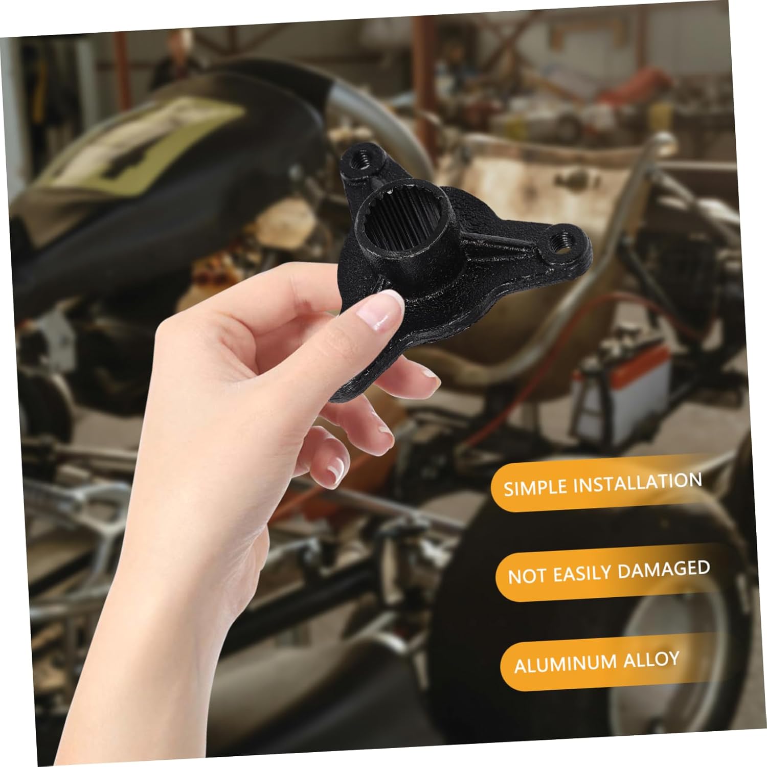 KOMBIUDA 2Pcs Rear Axle Wheel Hub Tooth Spline Design Compatible with ATV and Easy Installation Durable Replacement for Off Road Use Secure Bolt Connection