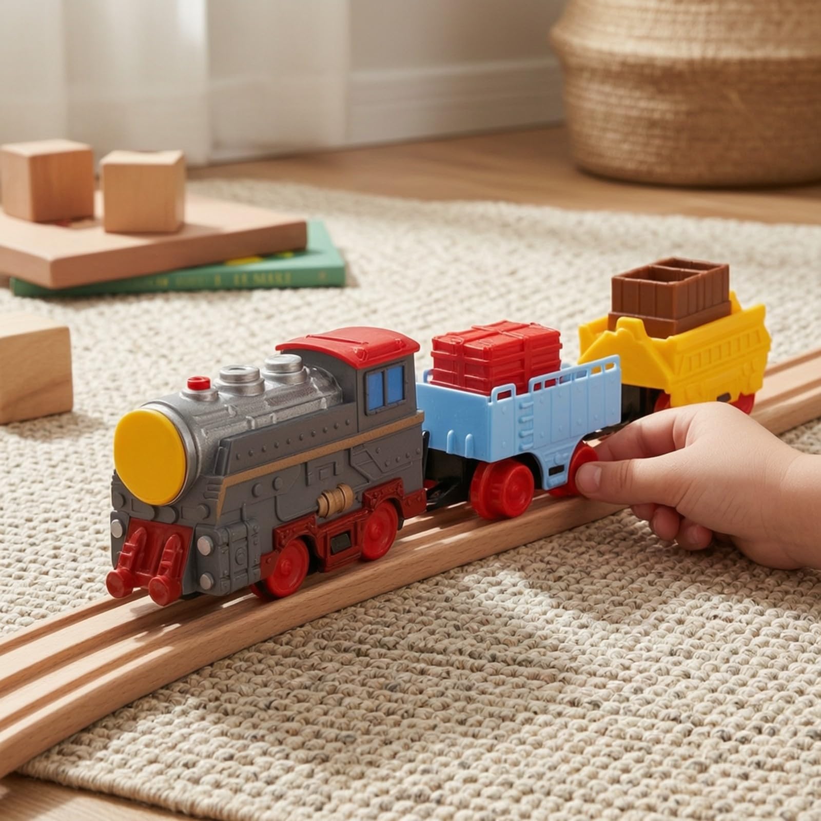 Juego Tren con Consola Control Regalo ial, Educativo, Tren Juguete con Locomotora Motorizada, para Actividas Padre-Hijo