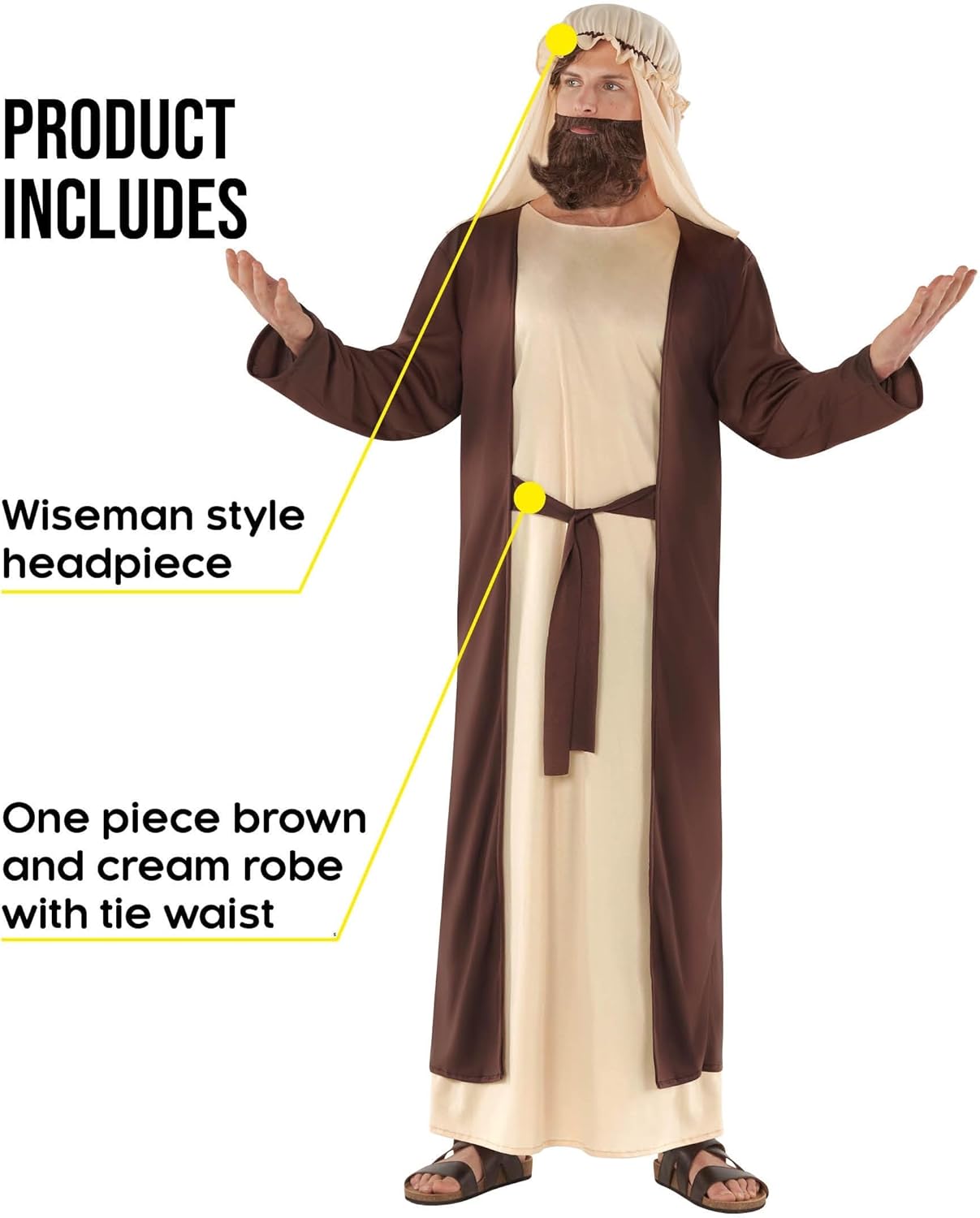 Morph Joseph Costume Adult, Jesus Costume, Shepherd Costumes, Wise Man Outfit, Wiseman Outfit,Nativity Costumes For Adults