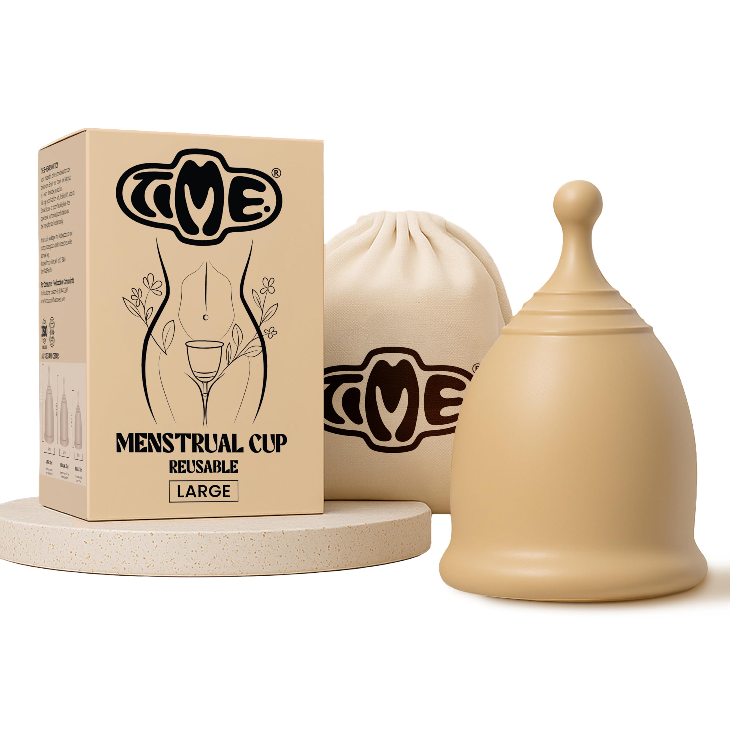 TIME Small Menstrual Cup | Medical Grade Silicone | Up to 12 Hours Protection | Reusable for 5 Years | BPA-Free | Soft, Comfortable & Travel-Friendly-image-21