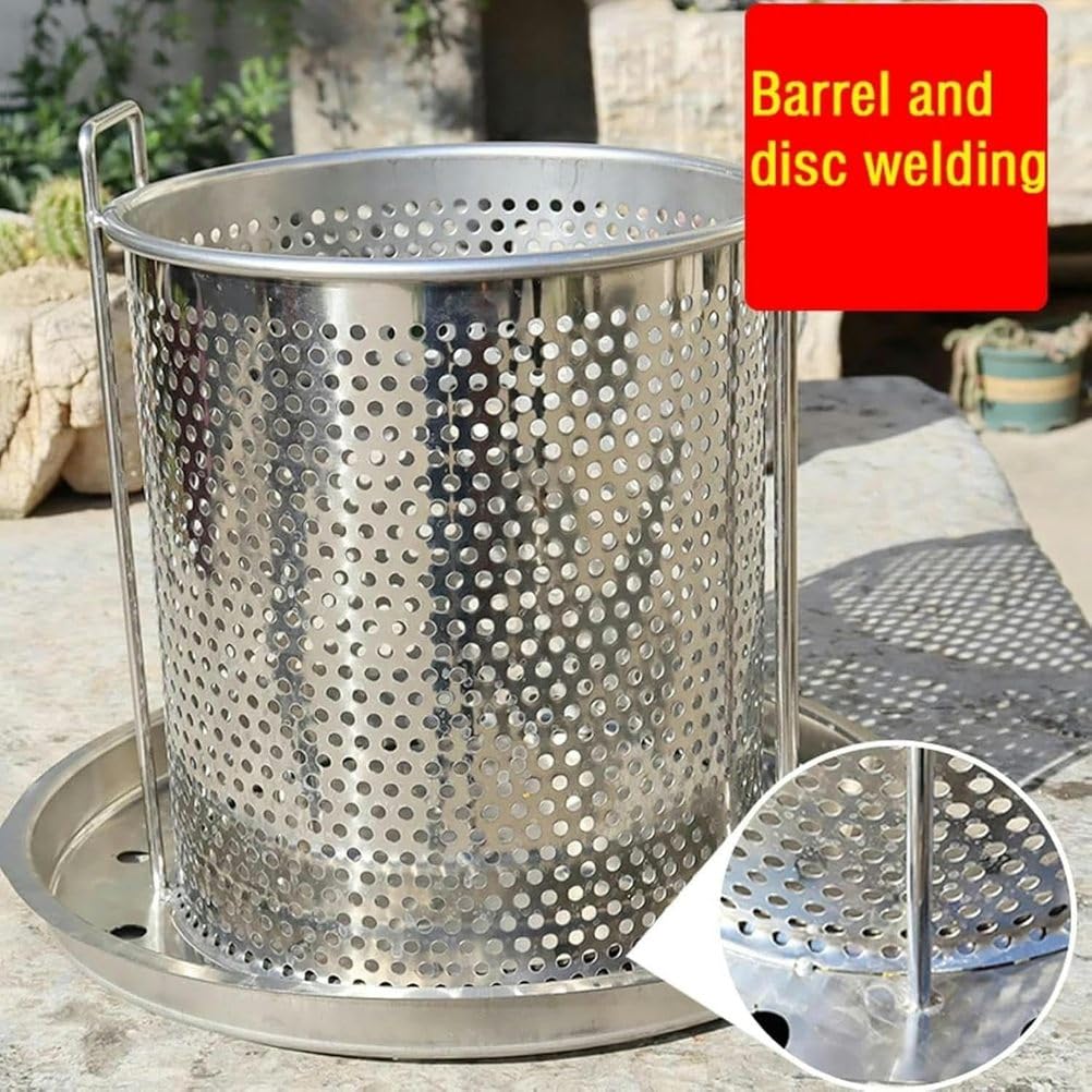 Pressa Per Api Con Secchio in Acciaio Inox, Estrattore Di Miele Automatico,Estrattore Di Cera D'api,Macchina Per Apicoltura,Pressa Per Miele Manuale Per Uso Domestico,Machine