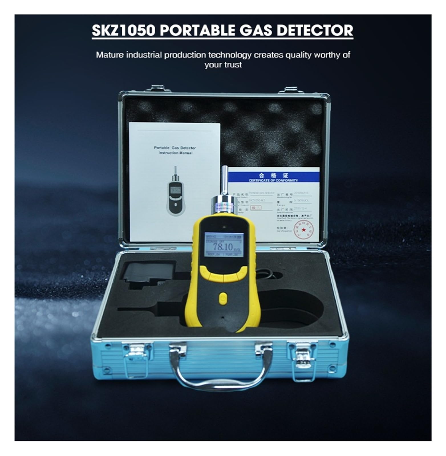Przenośny detektor gazu C2H4 z czujnikiem PID, wyświetlaczem LCD, analizatorem wycieków gazu 0-10 000 ppm do pracy i domu Szybkie monitorowanie