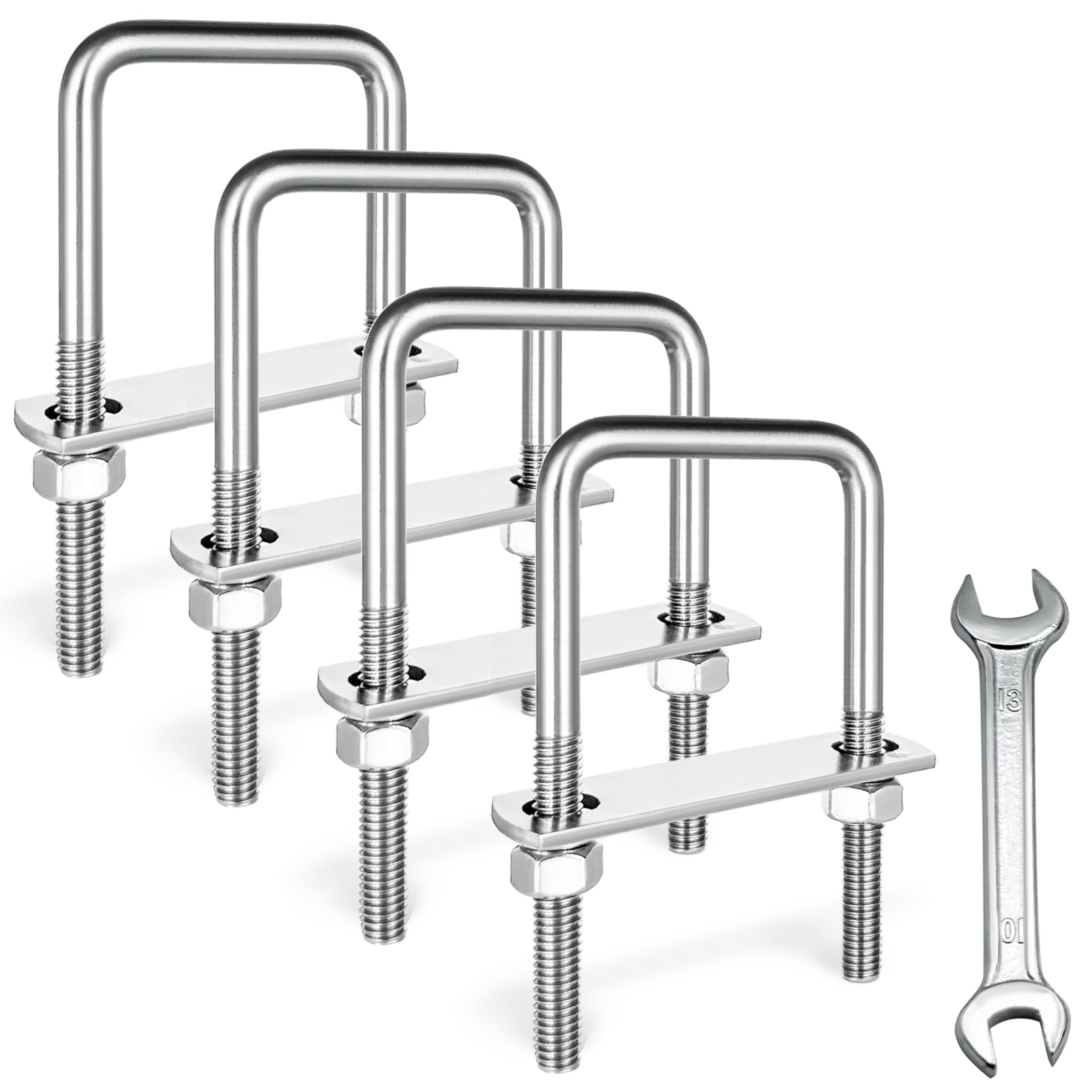 M8 Stainless Steel U-Bolts - 4 Sets, FREE SHIPPING -1 M8 Stainless Steel U-Bolts - 4 Sets, FREE SHIPPING -1