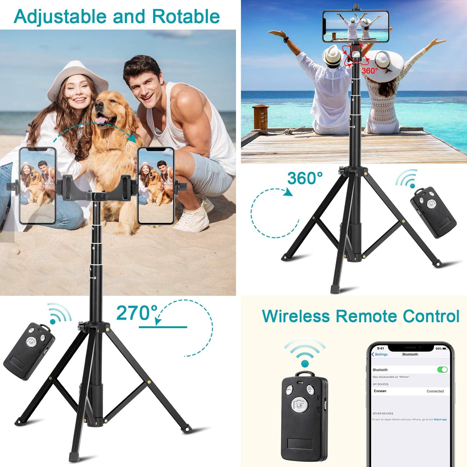 40% Off Discount iPhone Selfie Stick Tripod, Eocean 54 Inch Extendable Selfie Stick with Phone and Wireless Remote, Compatible with iPhone 12 11 Pro Max X 8 7 6 Android, Perfect for Live Stream Vlog, Lightweight Crazy Deals iPhone Selfie Stick Tripod, Eocean 54 Inch Extendable Selfie Stick with Phone and Wireless Remote, Compatible with iPhone 12 11 Pro Max X 8 7 6 Android, Perfect for Live Stream Vlog, Lightweight