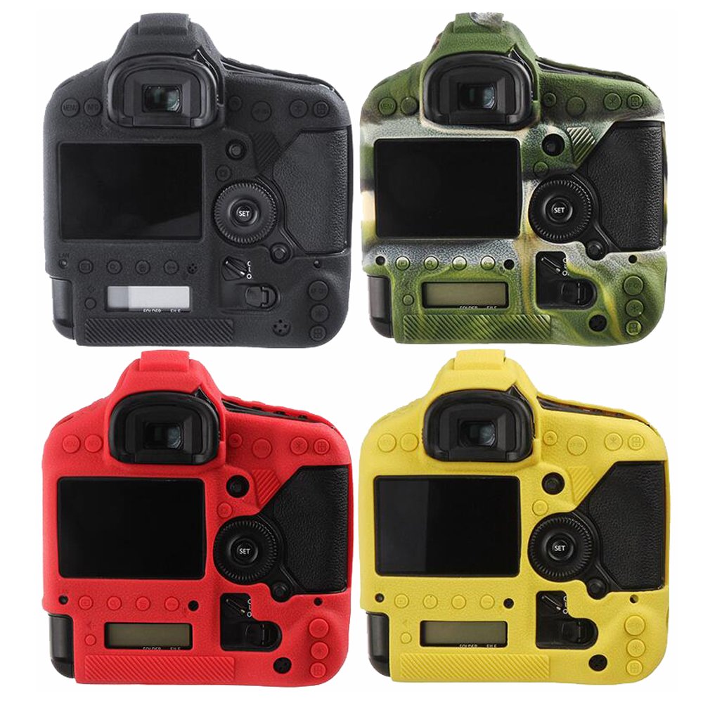 Market&YCY Custodia protettiva in silicone per fotocamera protettiva della fotocamera professionale, Per Canon 1DX - Nero