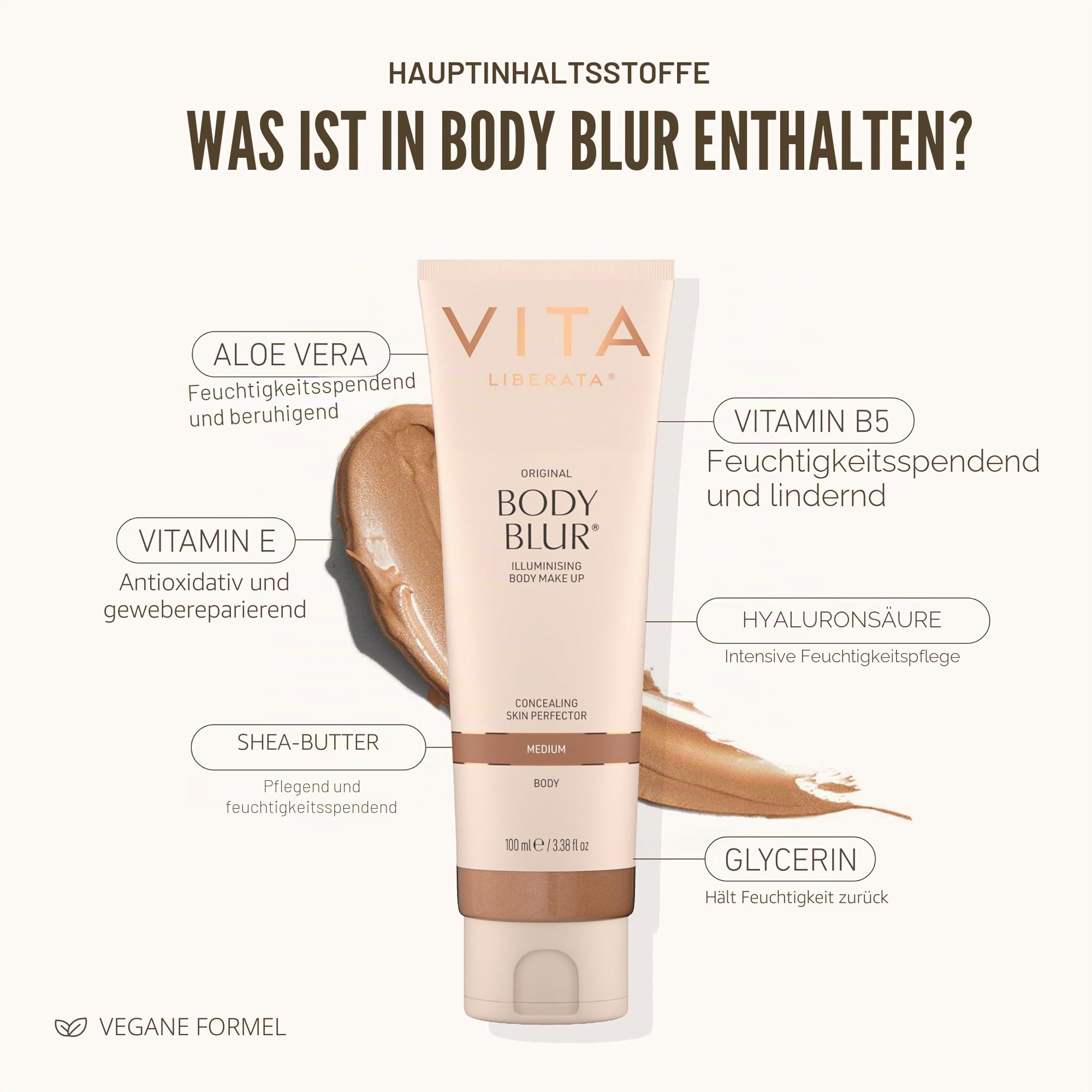Vita Liberata Body Blur | Farbton: Medium | 100 ml | NEUE VERPACKUNG