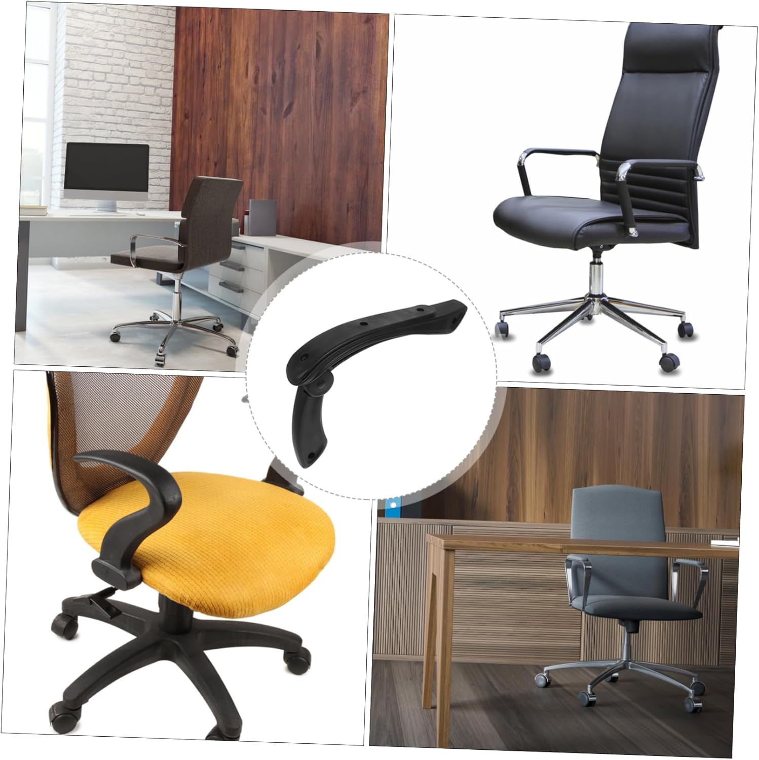 2pcs Replacement Arm Rests Stretchable Plastic for Office Chair Household Use