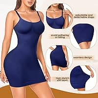 Vista 2 de NaTen Shapewear Full Slips Body Shaper Dress Slip Shapewear Tummy Control Under Dresses Seamless Spaghetti Strap party