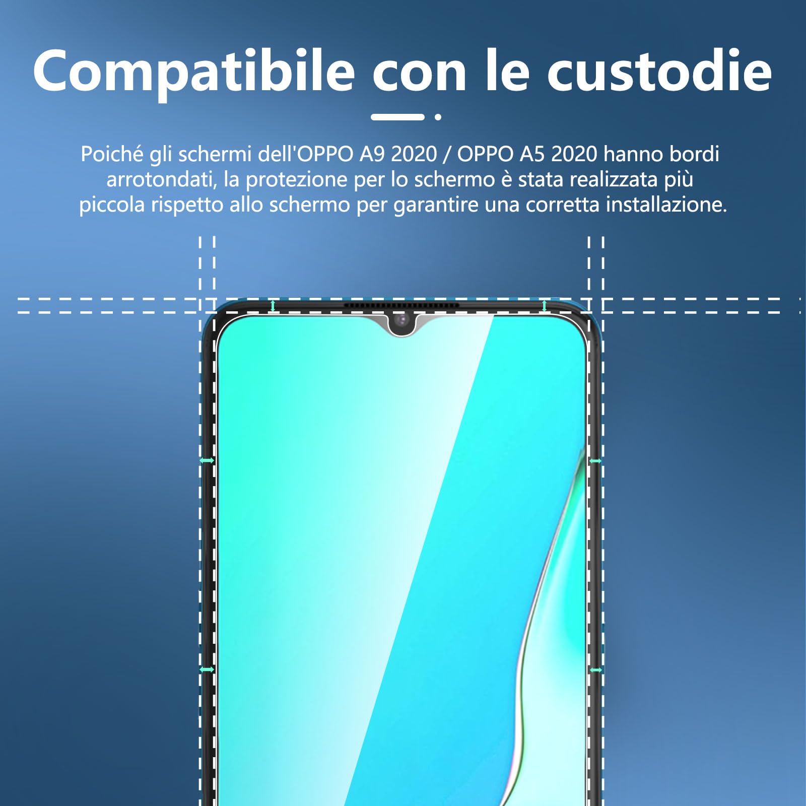 Pellicola Protettiva In Ceramica Flessibile Per OPPO A9 2020, Durezza 9H, Anti Graffio, Con Rivestimento Oleorepellente