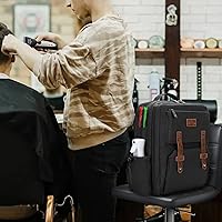 Vista 2 de BAFASO Estuche de peluquero de viaje, bolsa de peluquería de gran capacidad con capacidad para varias herramientas de corte de cabello (solo bolsa)