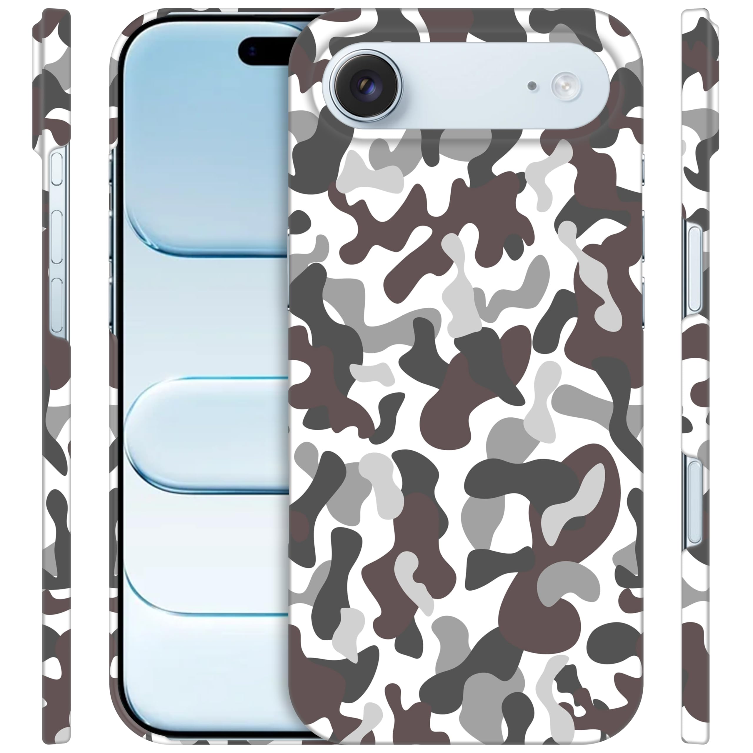 Coque iPhone Air GlamCase camouflage gris rigide mince - 8