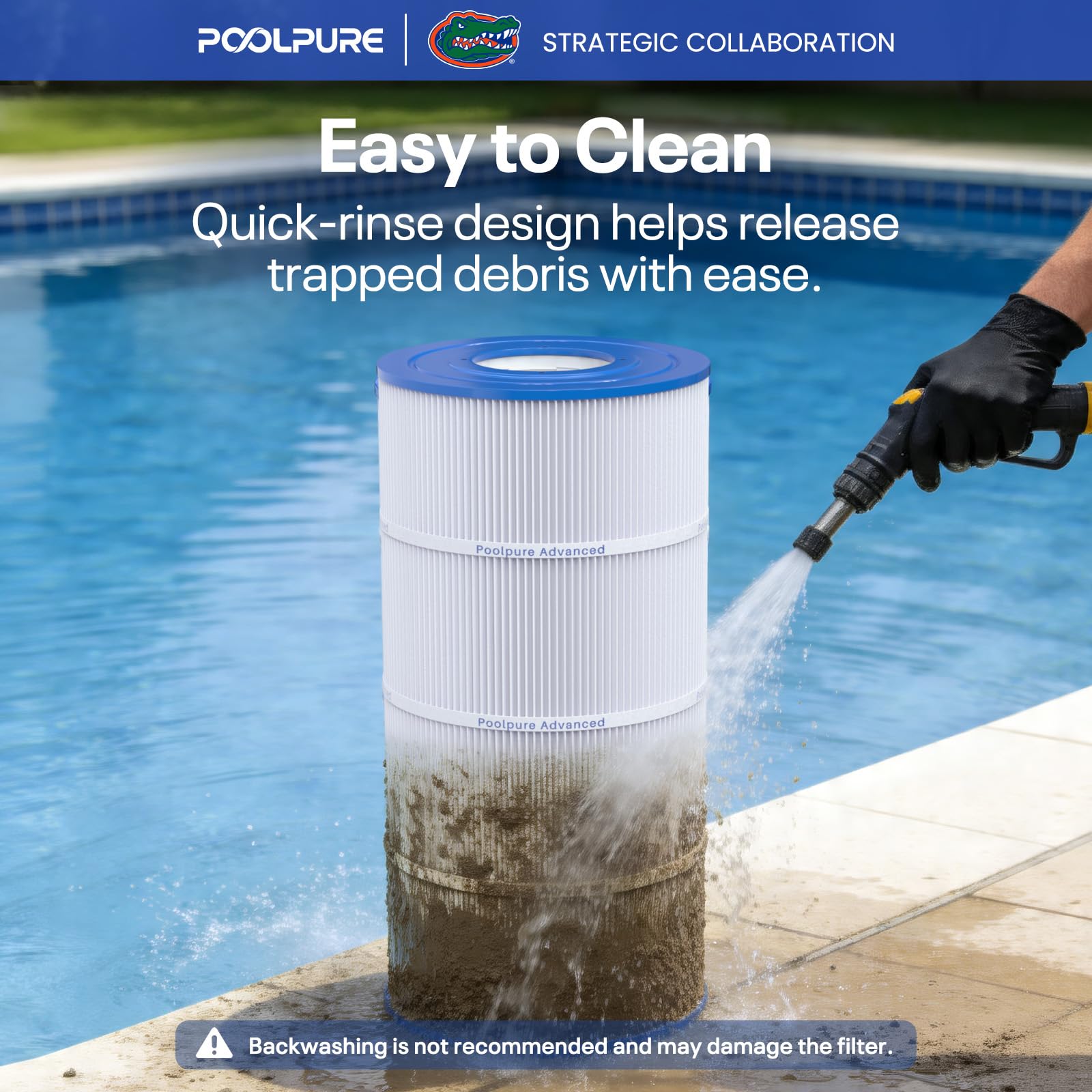 POOLPURE Filtre de piscine pour spa remplace PWWCT75, Ultral-B6, Unicel C-8411, Filbur FC-1255, Waterway 817-0075N, Waterway Clearwater II 75