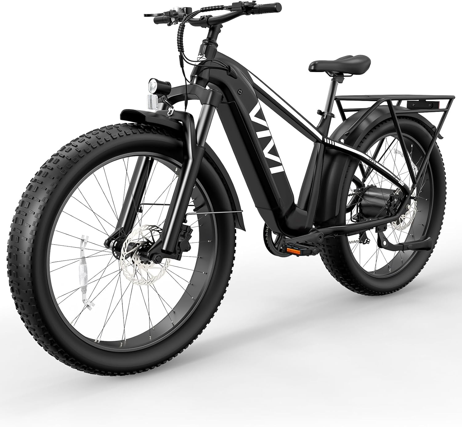 Vivi ACE01 Electrical Bike for Adults, 26″ x 4.0 Fats Tire Ebike, 1475W Peak Motor Torque Sensor Electrical Mountain Bike, 25MPH Electrical Bicycle with 48V 15AH Battery, Hydraulic Brake, UL 2849 Licensed