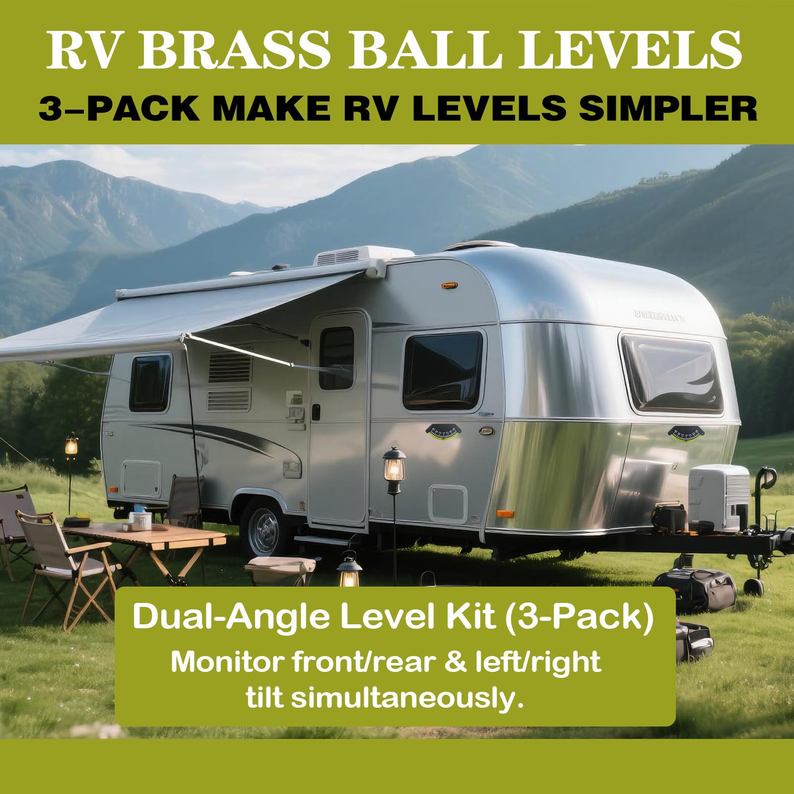 RV Level Gauges - 3 Pack for Campers & Trailers -2