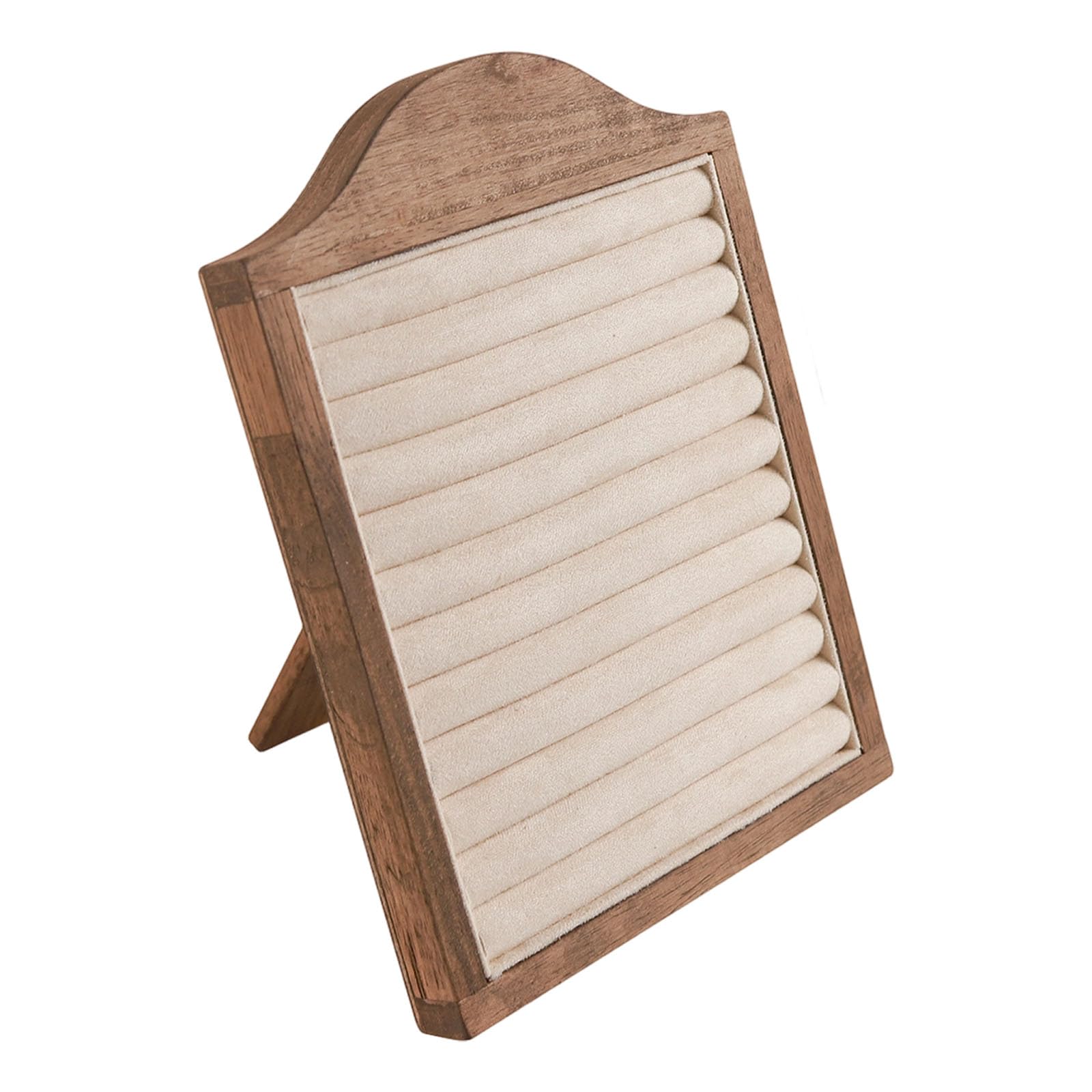 HDOYTXXM Sustainable Rings Display Stand for Professional Showcases Portable Designs Wood Jewelry Portable Countertop Showcase Sturdy Holder for Store Exhibition Rack Wood for Bedroom