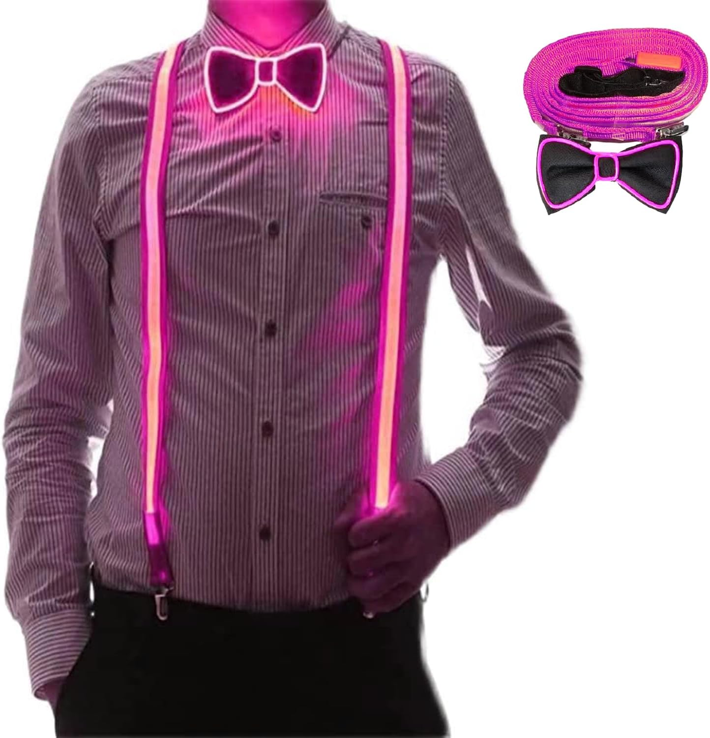 Luminous Men's LED Braces and Bow Tie LED Light Zimbabwe | Ubuy