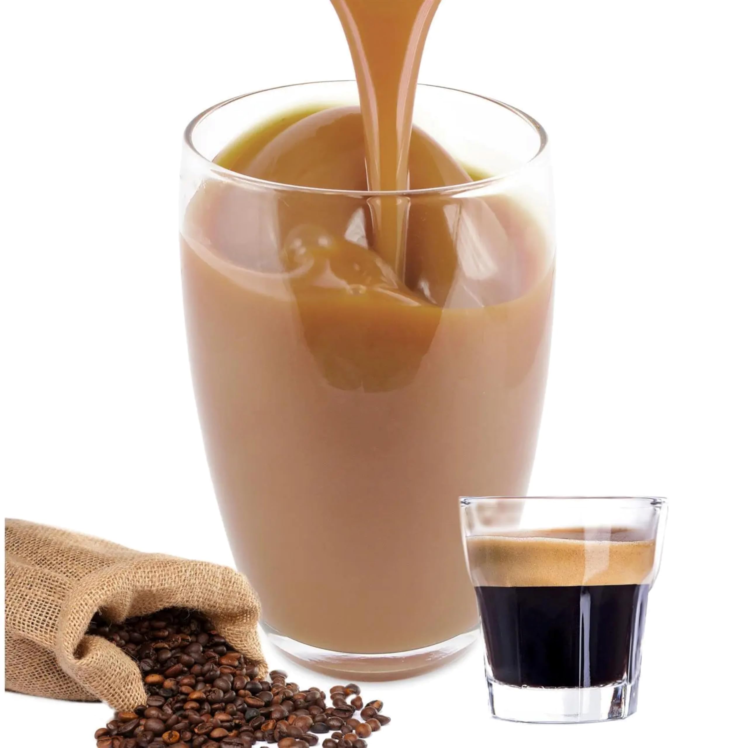 Luxofit Espresso Getränk isotonisch/Iso Drink Pulver, L-Carnitin, Sportlergetränk, Natürliche Farbstoffe, Elektrolytgetränk, Schnelle und einfache Zubereitung (10 Kg)