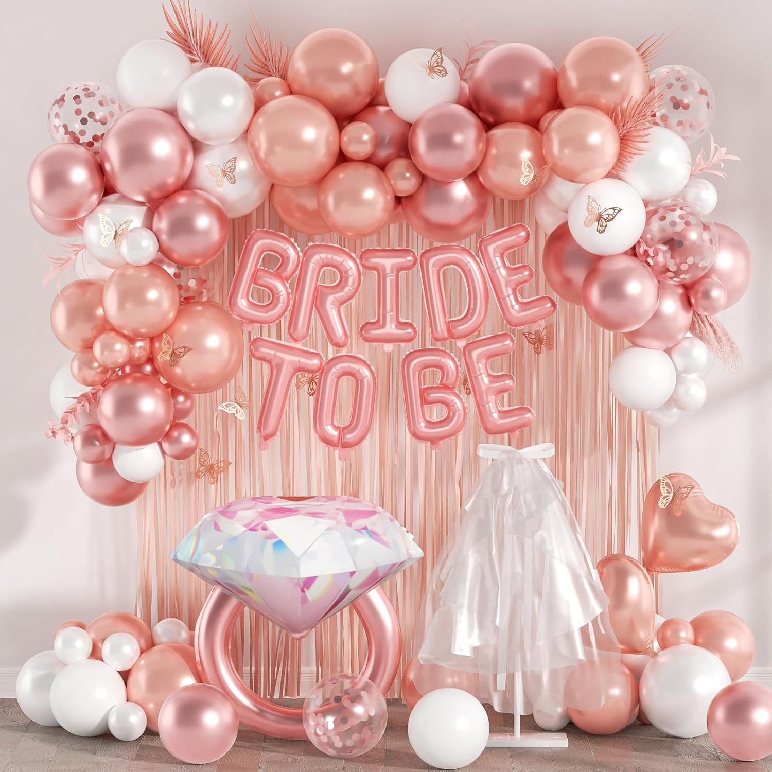 Amazon.com: Rose Gold Bachelorette Party Decorations, Bridal Shower ...