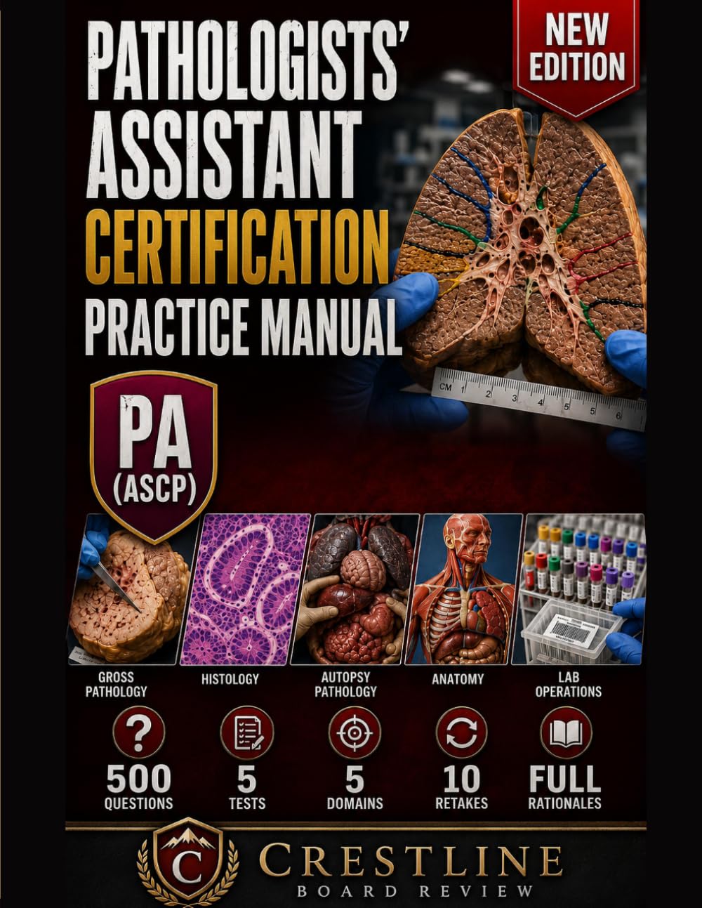 Pathologists' Assistant Certification Practice Manual: Five Teaching-First 100-Question PA(ASCP) Practice Tests with Blueprint Reviews, Scenario Rationales, Retake Packs, and Final Review Tools