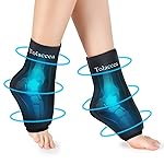 Ankle Foot Ice Pack Wrap for Injuries, Reusable Gel Ice Pack for Hot and Cold Therapies, Flexible Cold Pack for Achilles Tendonitis,Plantar Fasciitis,Swelling,Sprained,Post-Surgery Recovery Black