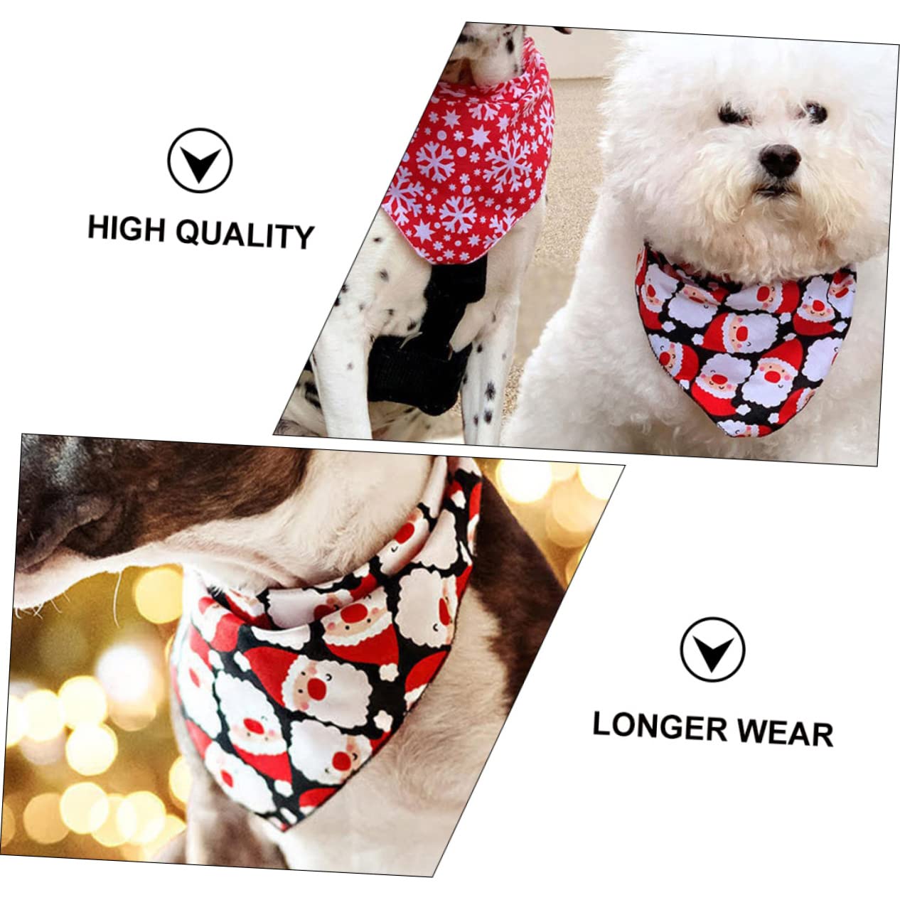 POPETPOP 10pezzi Bandana Triangolare Natalizia per Domestici Scarf per Design Festivi Accessorio per e Celebrazioni Natalizie