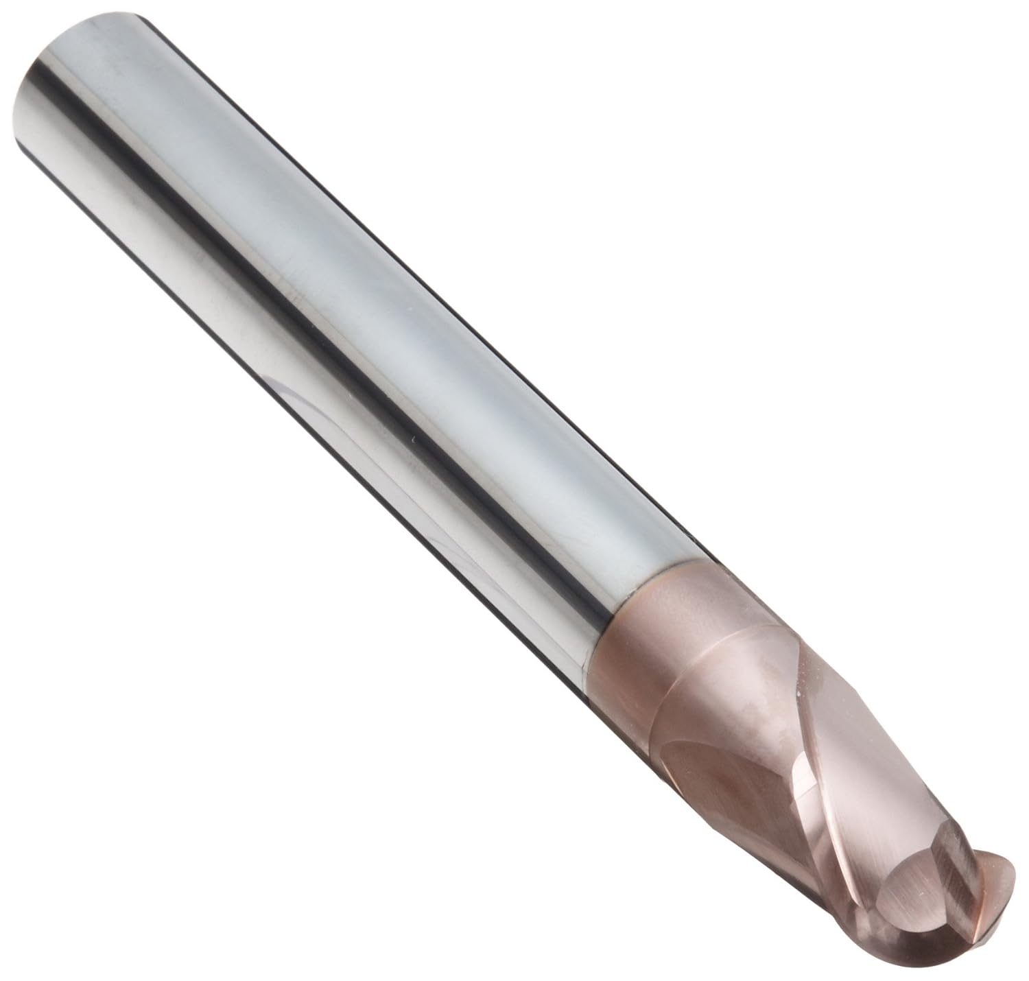 YG-1 G8A38 Carbide Micro Ball Nose End Mill, Metric, TIALN Multilayer Finish, 30 Deg Helix, 2 Flutes, 50mm Overall Length, 1.5mm Cutting Diameter, 4mm Shank Diameter