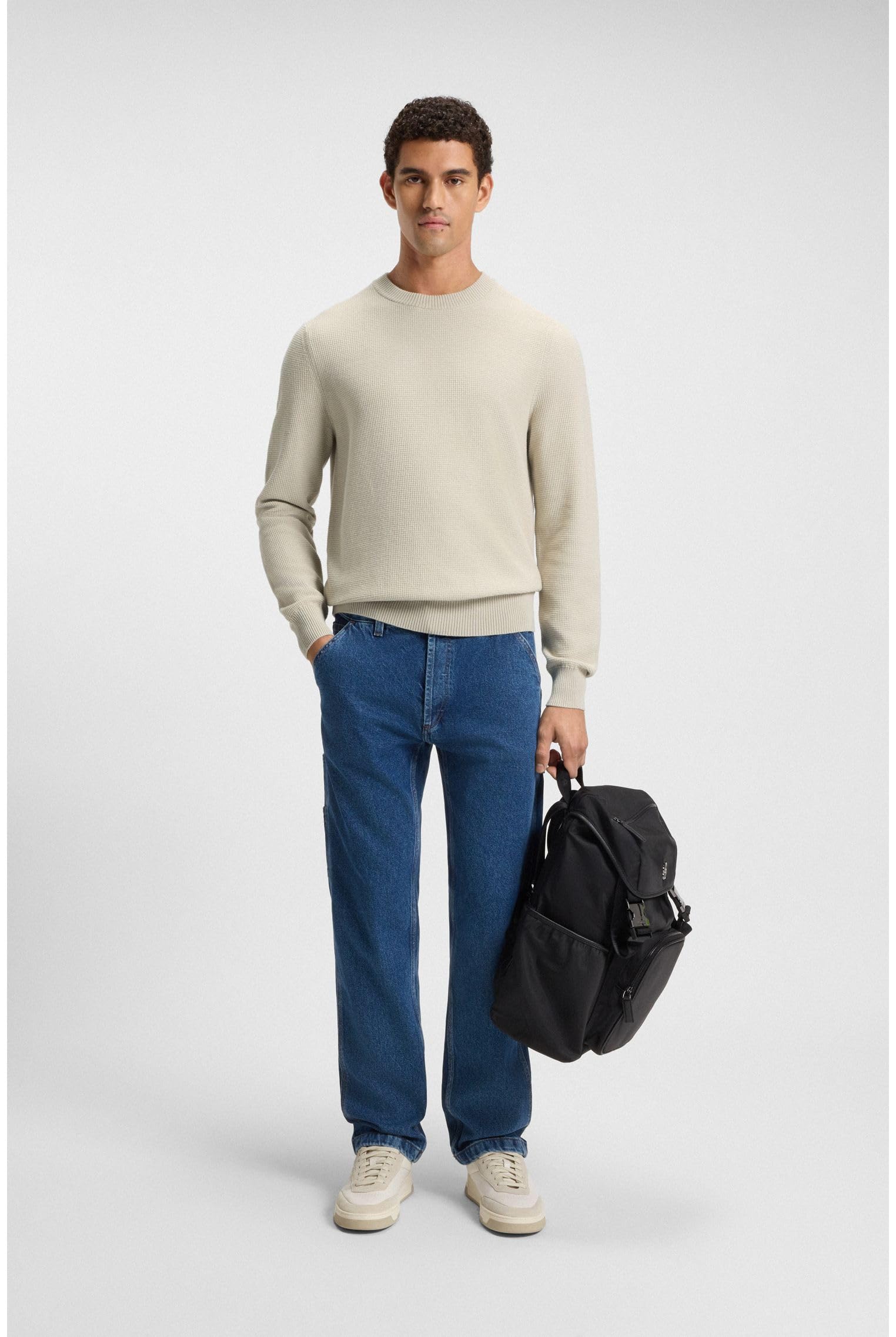 BOSS Bluza z dzianiny Mężczyźni Klapok