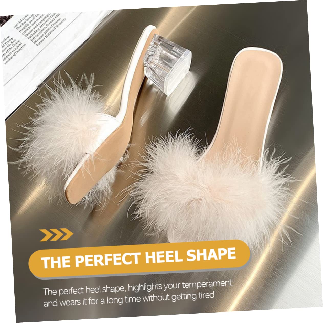 LIFKOME Pantuflas de Tacón para Mujer, Talla 39, Gamuza y Goma