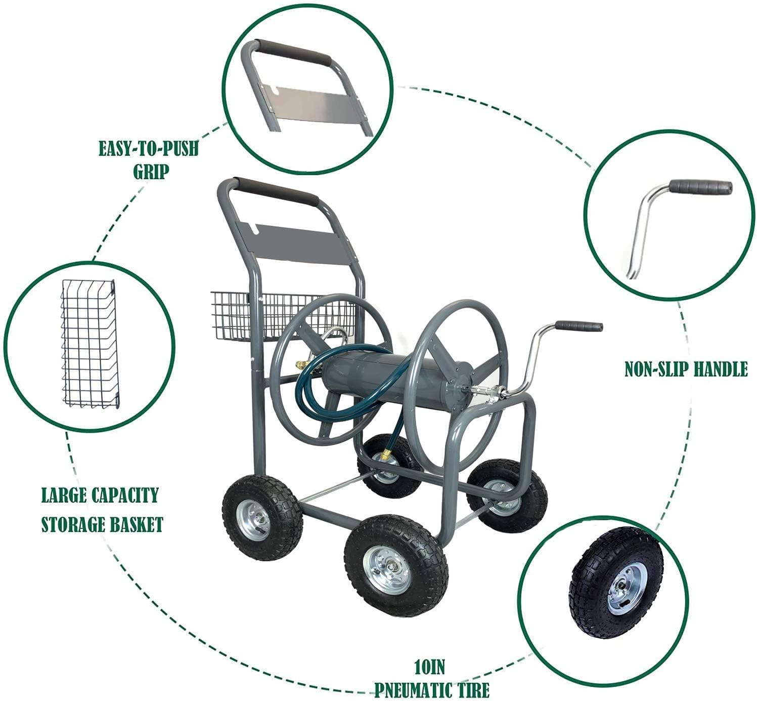 24 Best Garden Hose Reel Carts With Wheels Reviewed By Experts