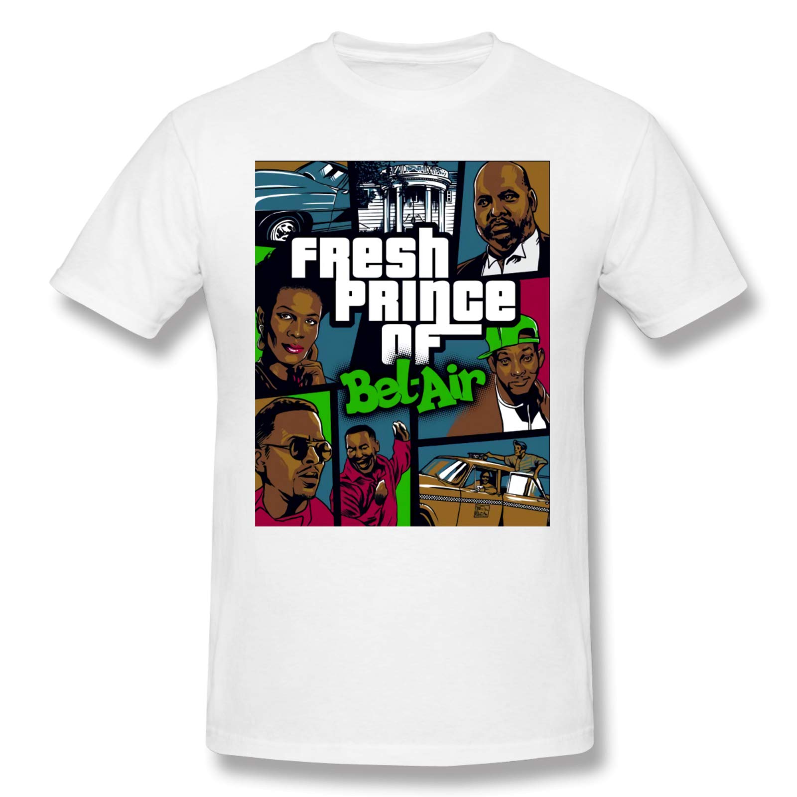 Men's Fashion Shirt The Fresh Prince of Bel-Air Short Sleeve T Shirt