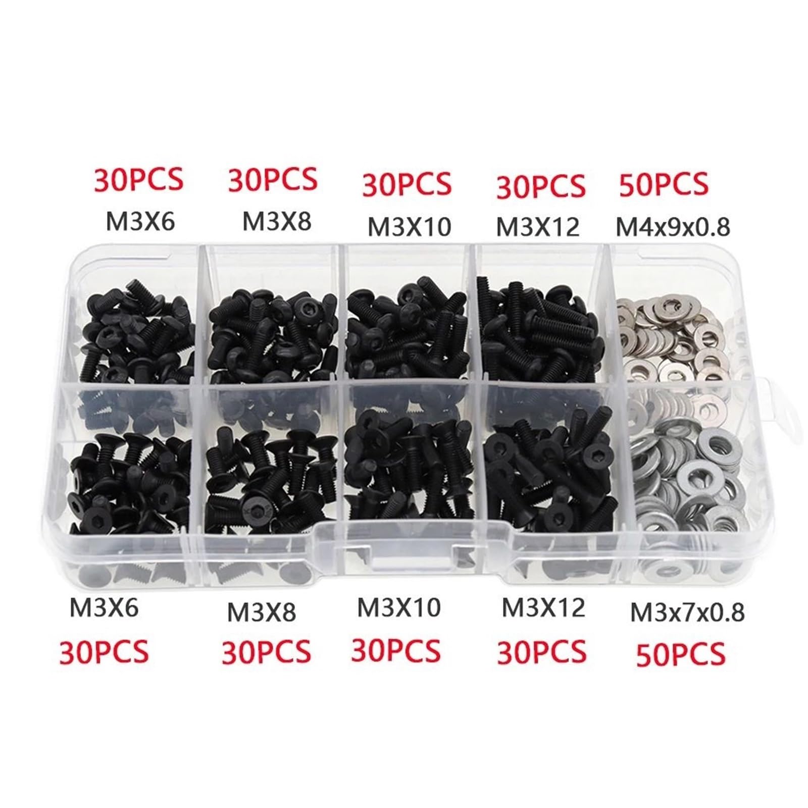 Caja Tornillos para Traxxas para Axial para Redcat 1/8/10 RC Kit Piezas para RC