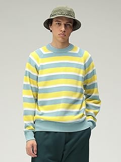 Multi Stripe Cotton Crewneck Sweater 38-15-0265-156 38150265156: Saxe Multi Stripe Cotton Crewneck Sweater 38-15-0265-156 38150265156: Saxe