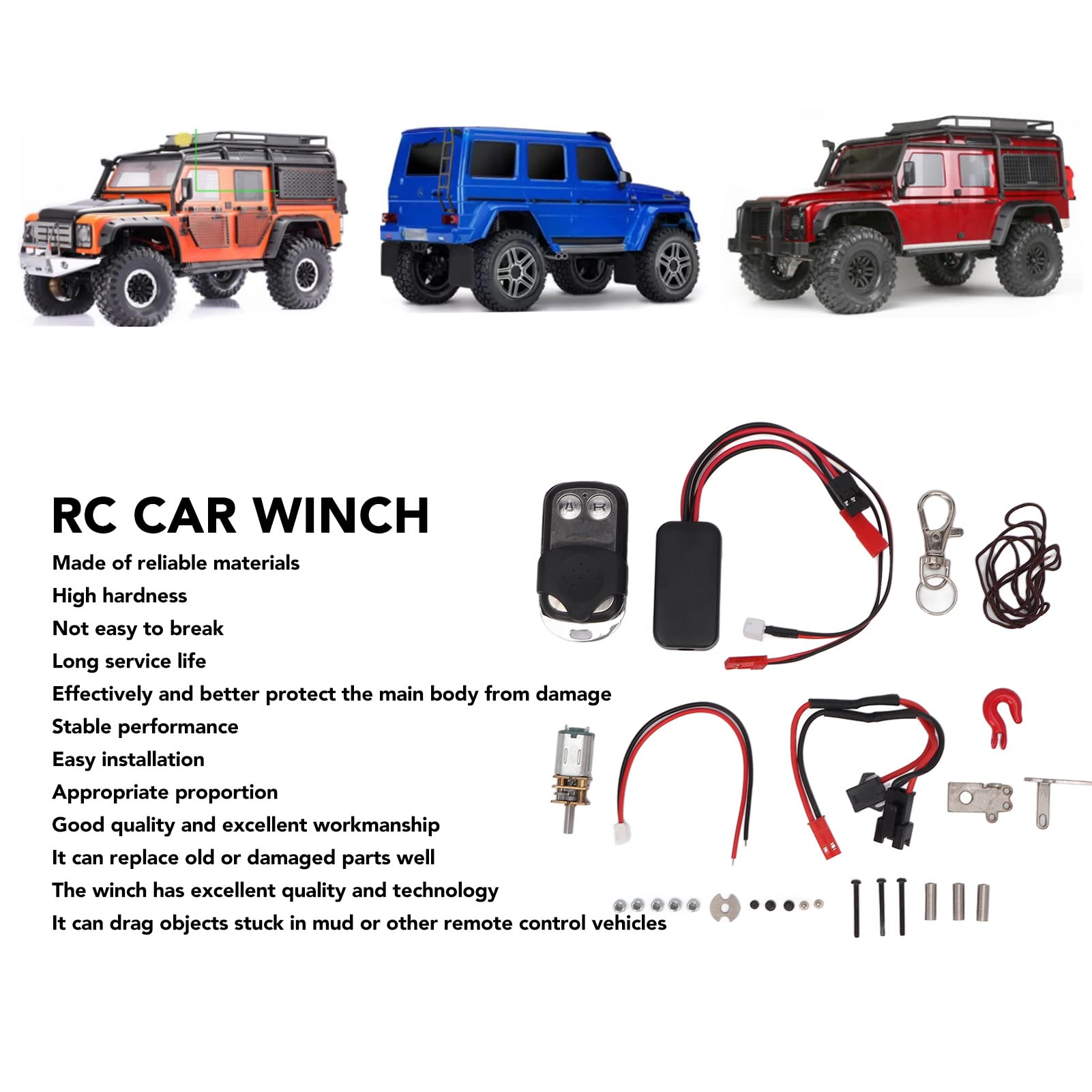 P06 RC wciągarka przenośna metalowa wciągarka pilot zdalnego sterowania zestaw do modelu pojazdu LP0007