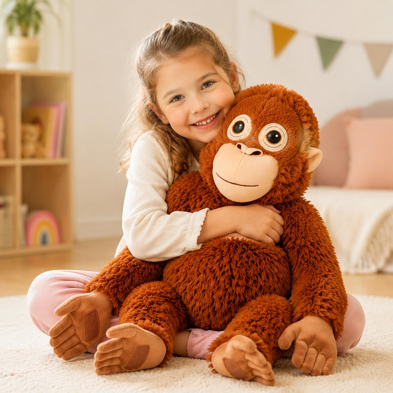 Peluche De Orangután Boxeador – 66 Cm De Felpa Suave, Lavable Y Ecológico, El Compañero Perfecto Para Abrazar