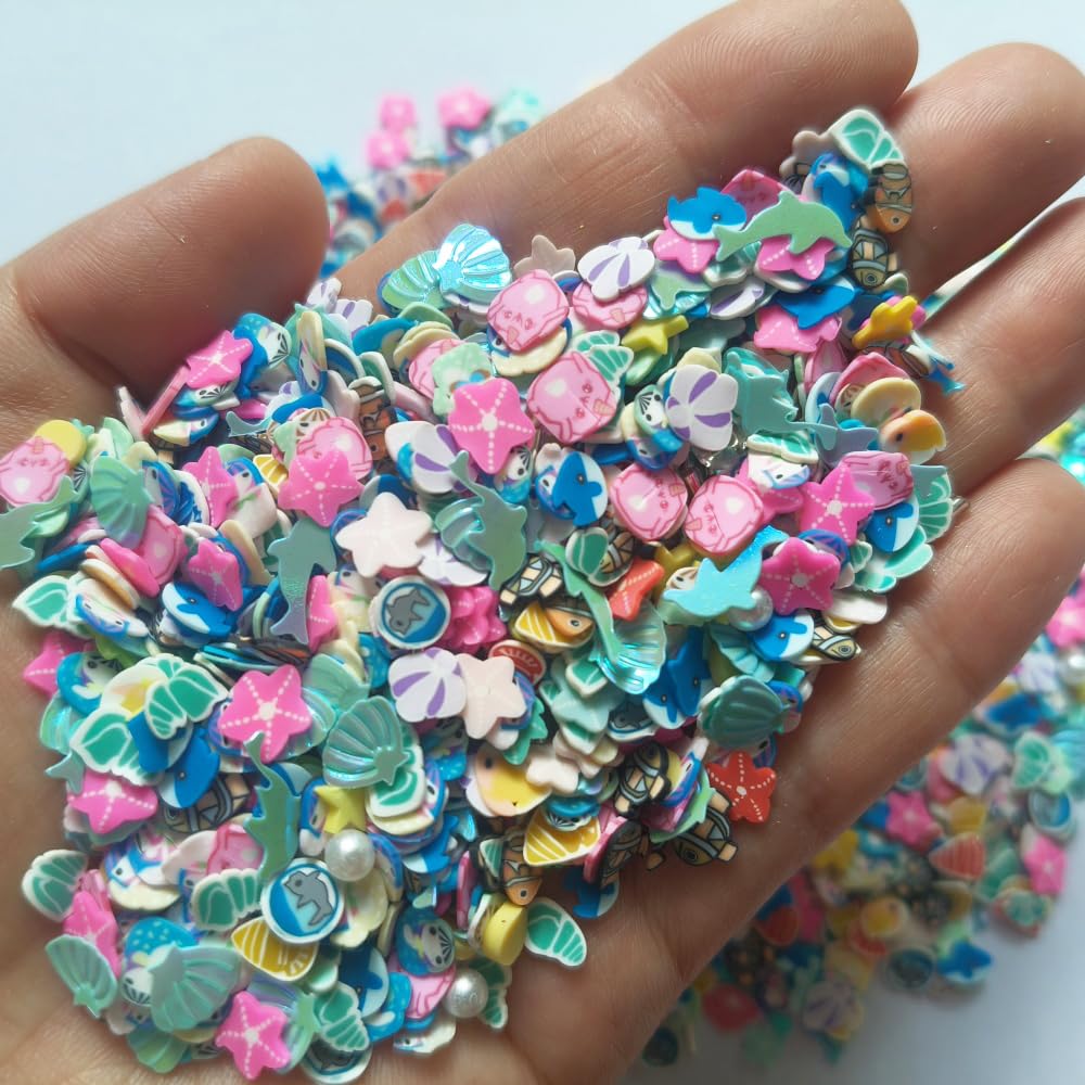 Mo Sheng Accessory 40g Mini Oceans Polymer Slices Art Design Charms Supplies Slices Clay DIY Craft(Oceans)