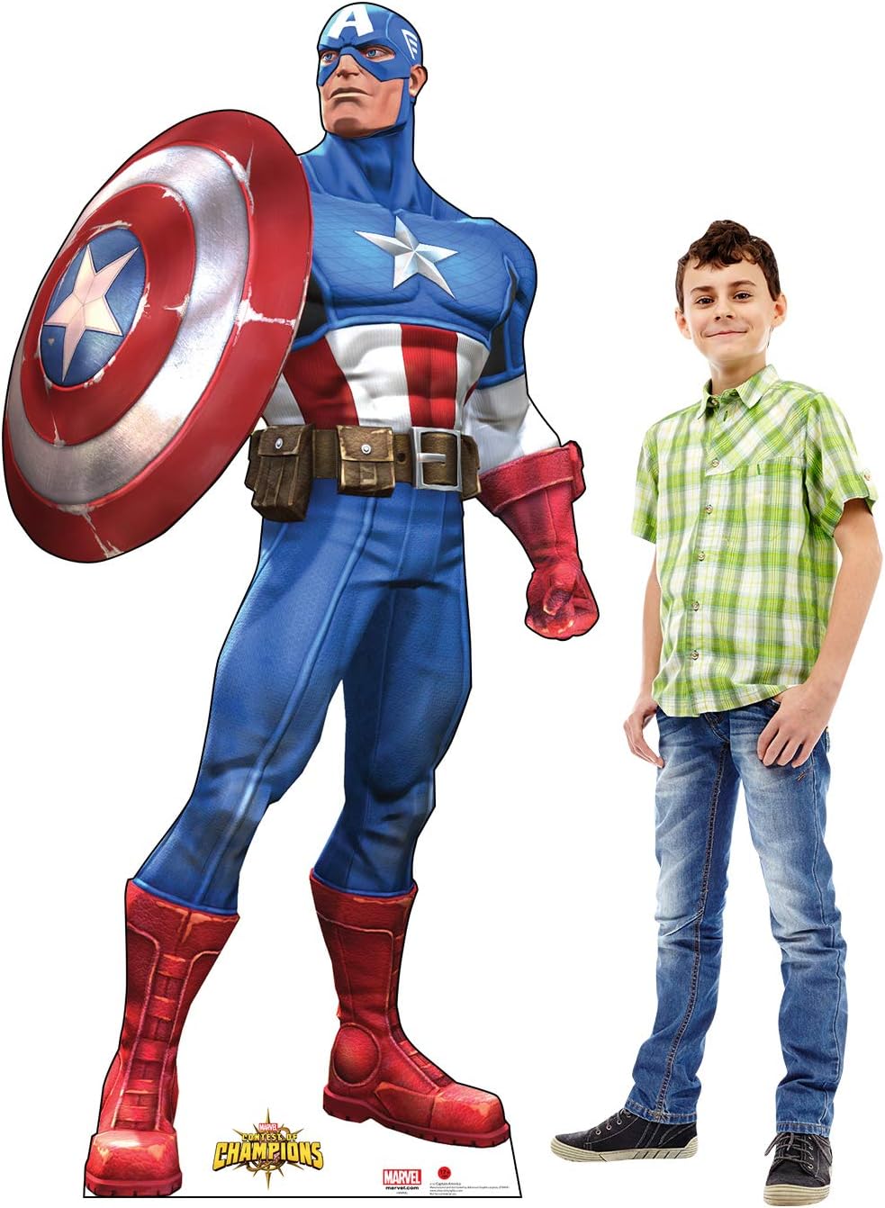 Cardboard People Captain America Life Size Cardboard Cutout Standup - Marvel: Contest of Champions