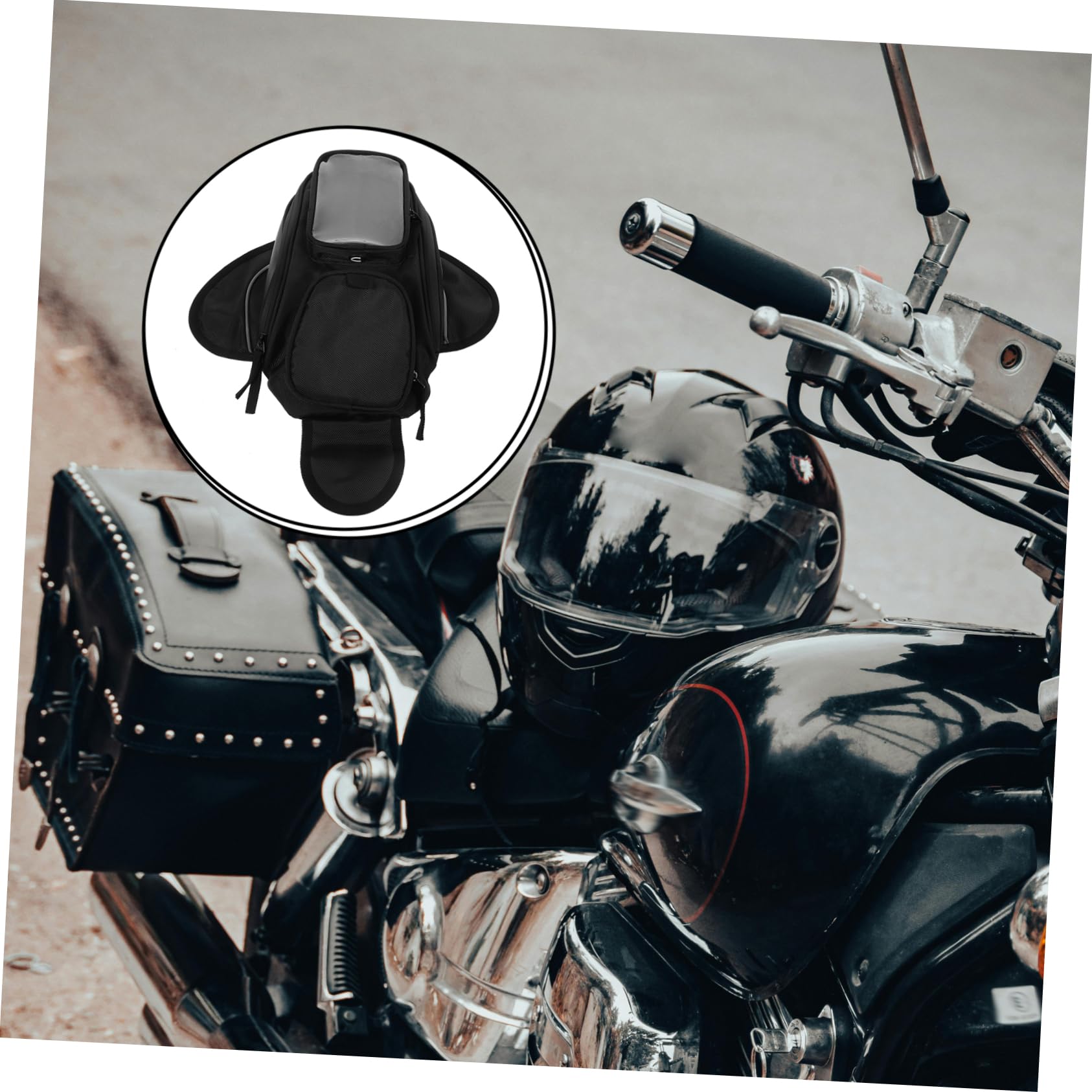TOPBATHY Magnetische Motorrad Tanktasche Große Kapazität Sichere Befestigung für Fahrten mit Einfachem Zugriff