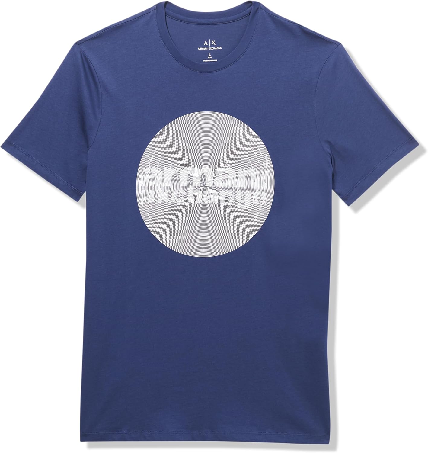 Armani Exchange Mens Slim Fit Cotton Bubble Logo Tee